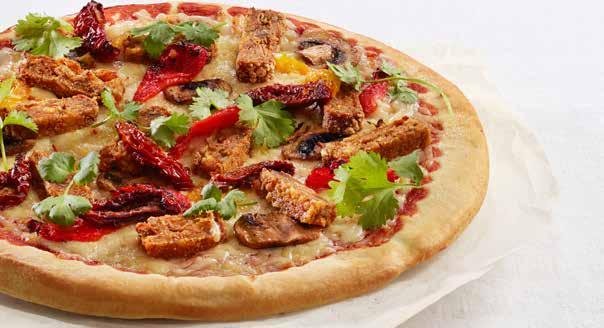 Pizzatopping Vegan Serveringsforslag Gratinert baguette Kombiner Pizzatopping Vegan