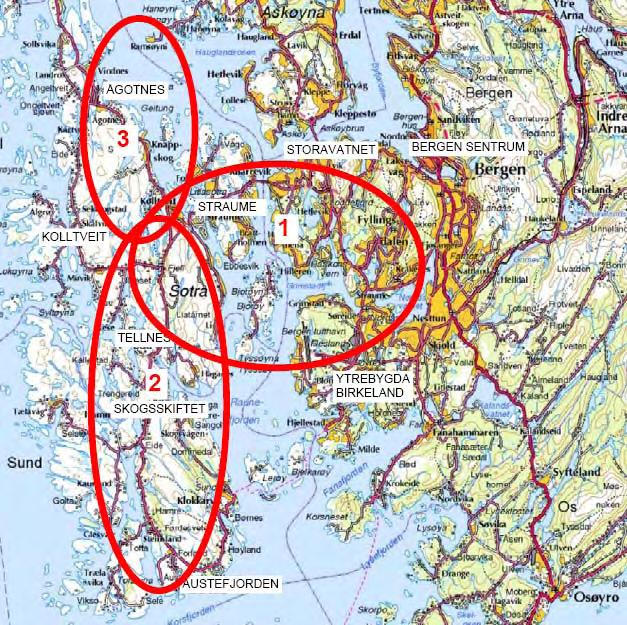1 TILTAKET 1.1 Bakgrunn Sambandet Sotra-Bergen har ein viktig funksjon i det integrerte samspelet mellom øyane i vest og Bergensområdet, og er einaste vegtilknyting til fastlandet.
