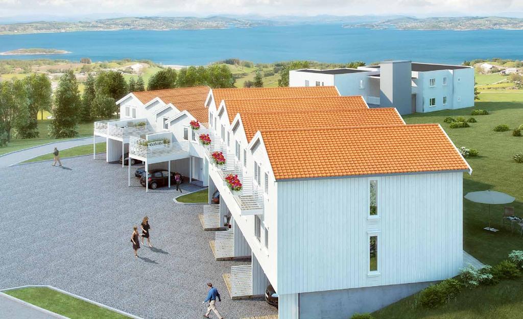 Seks moderne leiligheter. Én himmelsk utsikt. På den solvendte høyden rett over Østabøvågen på Talgje, bare et steinkast fra Ryfylkes blåe hav, skal vi bygge 6 leiligheter. 3 i første etasje.