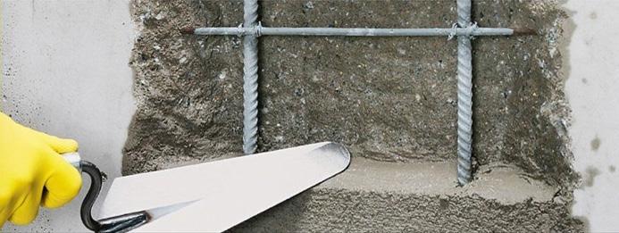 Vinterarbeid Reparasjonsmør tler og flikkmør tler Produktegenskaper og fordeler Skader på betongelement kan repareres med weber Rep produkter.