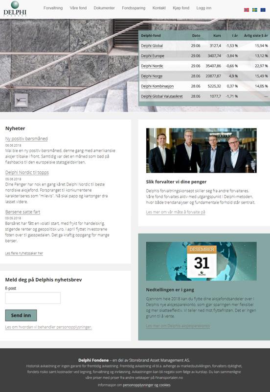På nettsidene kan du blant annet: Følge en i fondene Laste ned månedsrapporter Melde deg på vårt nyhetsbrev Kjøpe fondsandeler Etablere spareavtaler Har du spørsmål du