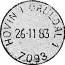 HS1 Type: Karteringspåskrift Hovind 7/8-81 Stempel nr. 4 Type: HJ-SL Utsendt 08.03.1932 HOVIN I GAULDAL Innsendt 08.04.
