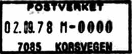 ? Registrert brukt 10.21.99 IWR Stempel nr. 14 Type: I24 Utsendt?? KORSVEGEN LP C Innsendt?? Registrert brukt fra 05.11.