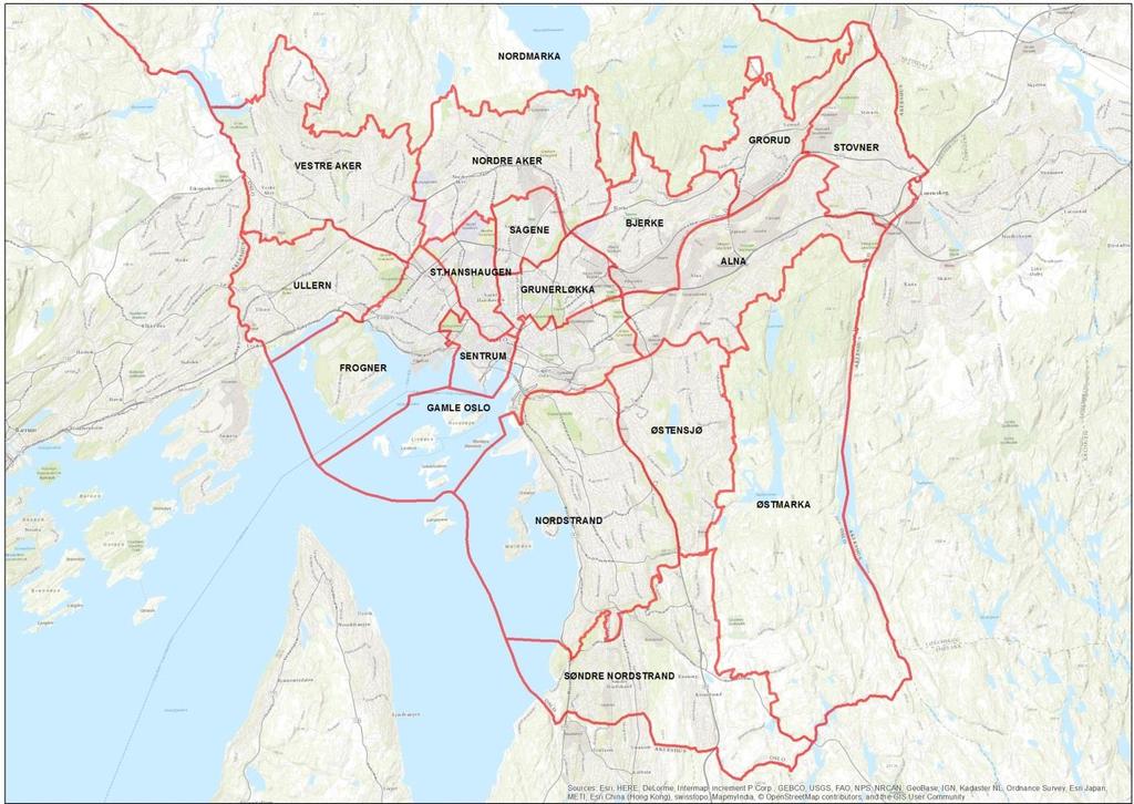 Figur 5-5: Løyvehavernes bosted presentert som prosentandel per bydel i Oslo. 1 % 1 % 2 % 8 % 16 % 2 % 7 % 2 % 1 % 6 % 19 % 0 % 5 % 4 % 6 % 20 % Kilde: BYM, Oslo kommune, 2017.