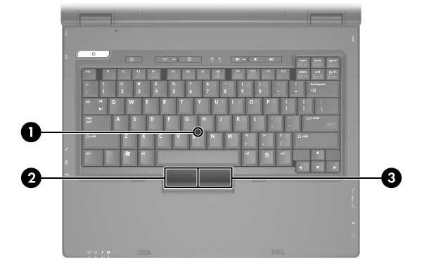 Pekeenheter og tastatur Pekepinne (kun på enkelte modeller) Komponent Beskrivelse 1 Pekepinne Flytter pekeren og merker eller aktiverer elementene på skjermen.
