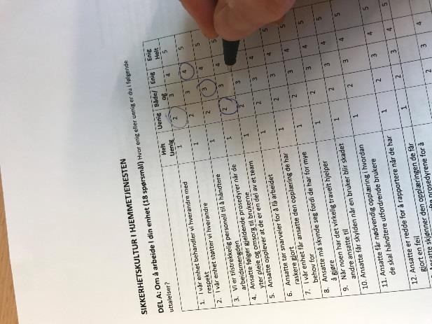 Evalueringsmetode Spørreskjema før og etter