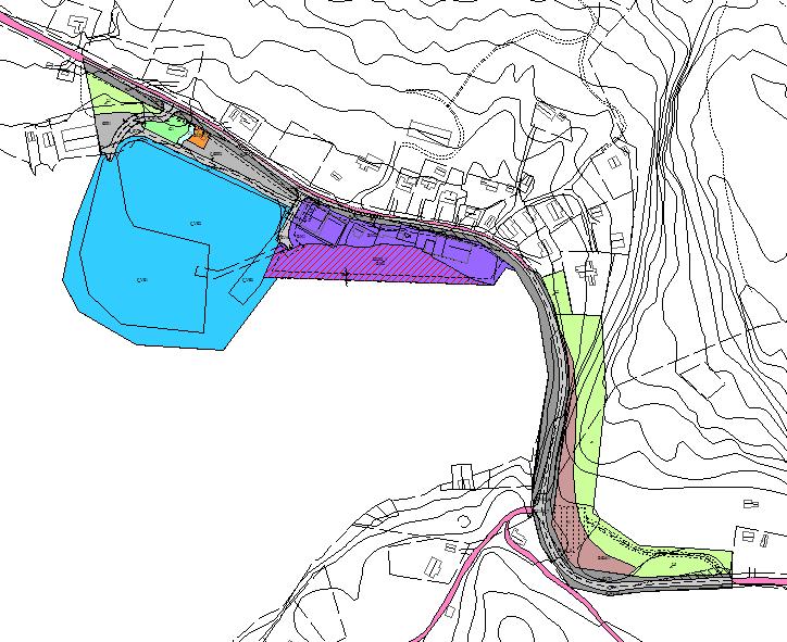 3. Planforslaget Utkast til detaljreguleringsplan er fremstilt i skisse nedenfor. Planforslaget legger opp til utvikling av tettstedet Kvina.