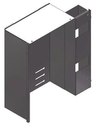 Fra 0-35mm benyttes kun dørkapslingen og fra 35-200mm benyttes avdekning for skap m/dør.