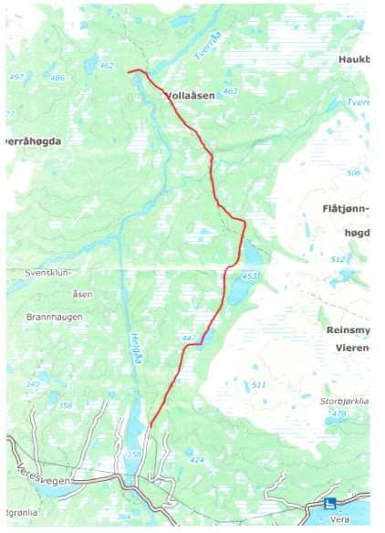 Side 4 av 7 Saksfremlegg: Søknad Søknad fra: Alf Kalgård datert den 14.12.2018. Formål: Å benytte snøscooter i forbindelse med transport av ved, materialer og utstyr til åremålsleid hytte / seter.