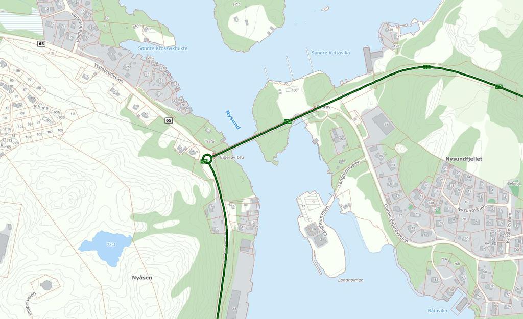 Eigerøy bru, Rogaland, Rv 42 Reguleringsplan under arbeid, ferdig til desember 2022 Løyving NTP 2024-2029 med 320 mill kr Ny og bedre adkomst til Eigerøy som