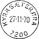 Stempel nr. 9 Type: IIA Utsendt 04.11.1950 Registrert brukt fra 20-9-52 TK til 17-8-61 OGN Stempel nr. 10 Type: I22 Fra gravør 13.08.