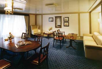 Rederlugarene Owner s Suite er de største og flotteste lugarene om bord.