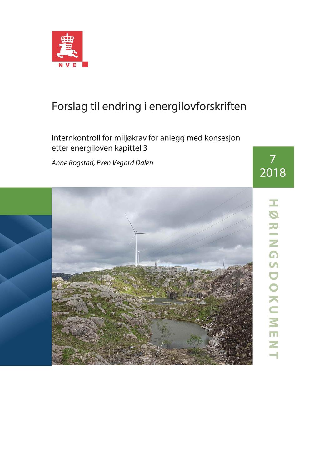 Forslag til endring i energilovforskriften Internkontroll for miljøkrav for anlegg