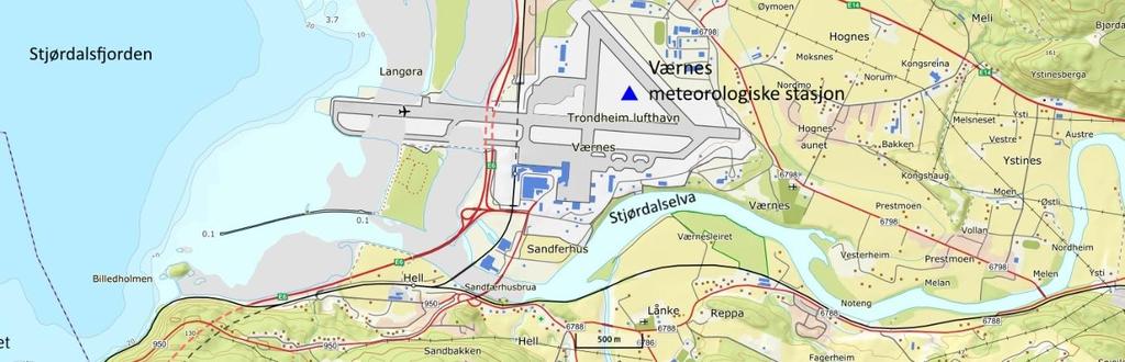 Områdene sør, øst og nord for Stjørdal sentrum og flyplassen består av dyrket mark og spredt boligbebyggelse.