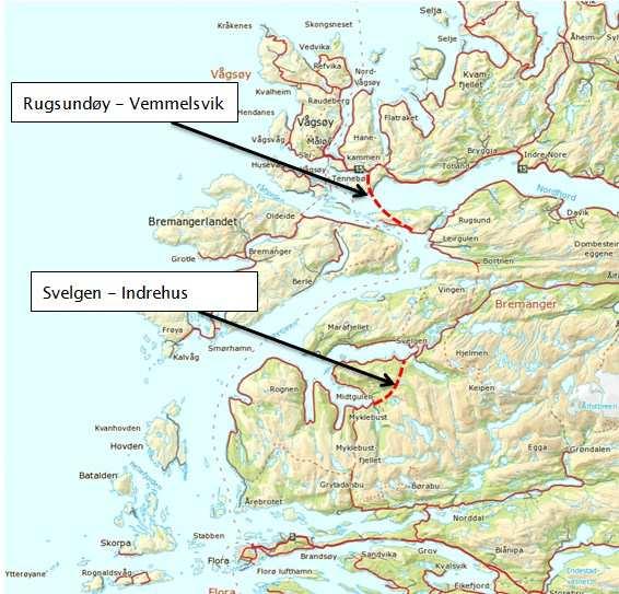 mogeleg å finansiere ein ny tunnel frå Svelgen til Indrehus samt å gjennomføre innkorting av ferjesambandet Måløy Oldeide finansiert med 50 % bompengar.