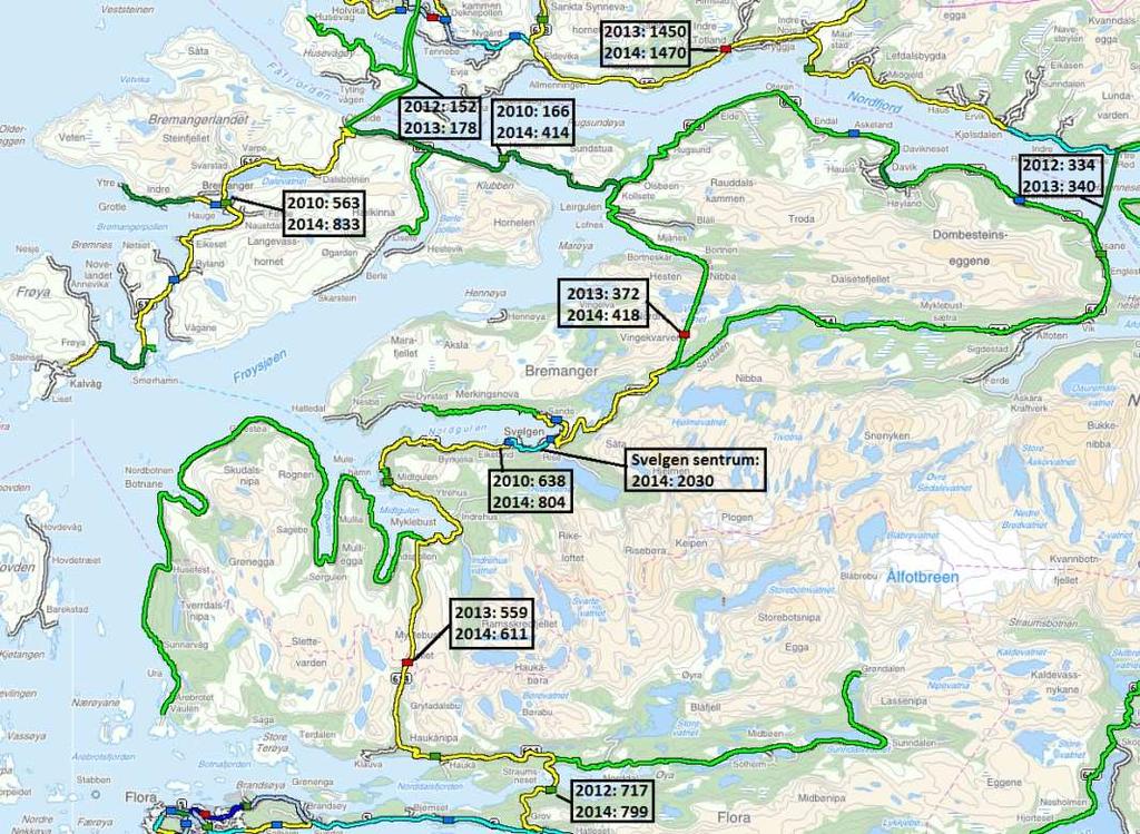 Statens vegvesen utførar trafikkmålingar på vegnettet i Noreg.