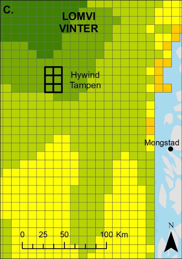 Hywind Tampen ligger i den nordøstlige delen av