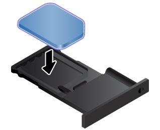 5. Installer det nye Micro SIM-kortet inn i holderen. Merk: Påse at du bruker et Micro SIM-kort. Ikke bruk et SIM-kort i vanlig størrelse.