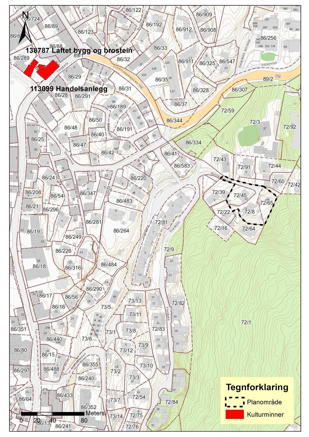 Detaljkart Figure 2: Oversiktskart med nærmeste registrert