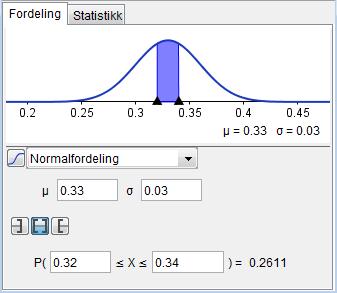 a) Hva er sannsynligheten for at en tilfeldig valgt kartong inneholder mer enn 0,36 L?