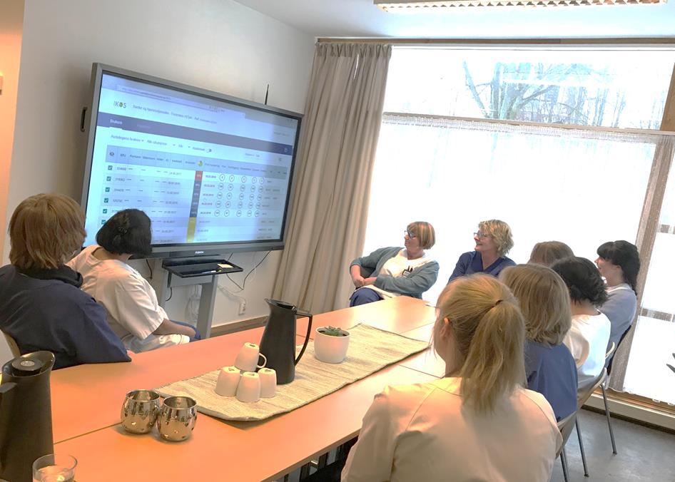 Elektronisk tavle Brukertavle Daglig oppdatering Oppfølging av pasienter Arbeidsfordeling på vakt