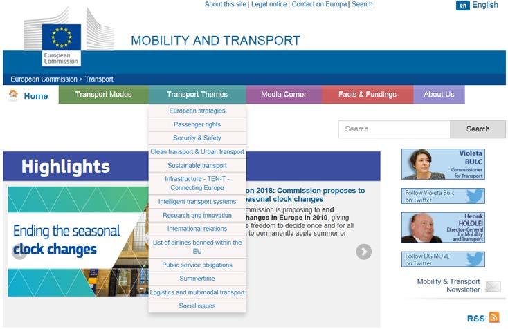 inland transport security and efficient service provision in the transport sector The aim of the Commission is to promote a mobility