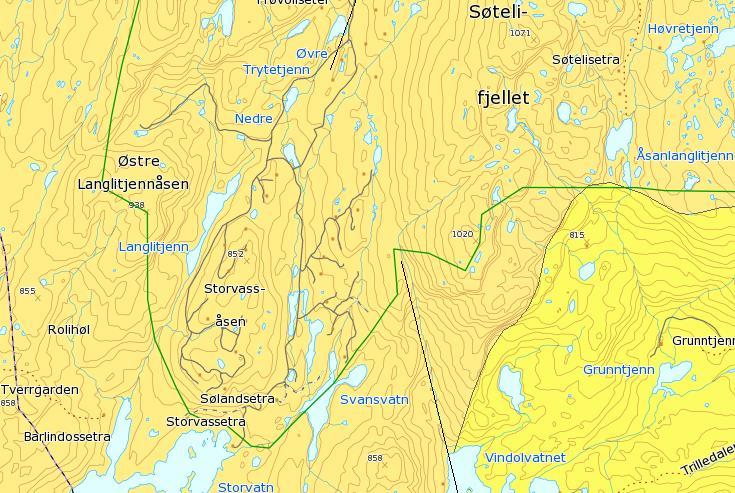Reguleringsplan Søland-Langsetermark, Sigdal kommune. Naturverdier og konsekvensutredning, naturmiljø 23 Figur 11.