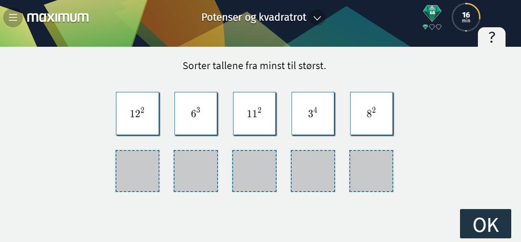 - oppnådd mestring innenfor delkapittel og hvert enkelt læringsmål.