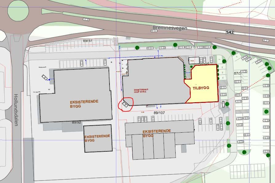 Side 5 av 12 Tilbygget vil i praksis verta liggjande i 3 reguleringsplanar; R-12, R-134 og reguleringsplan med planid: 201411 (sjå pkt. 2.2).