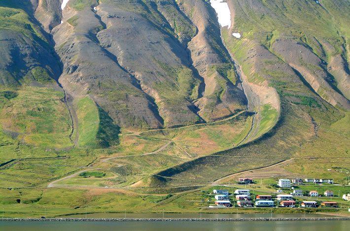 Ledevoll i Siglufjördur, Island