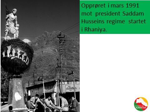 Bilde 10: Opprøret i mars 1991 mot president Saddam Husseins regime startet i Rhaniya. Minnesmerket ble reist for å hedre de som starta opprøret.