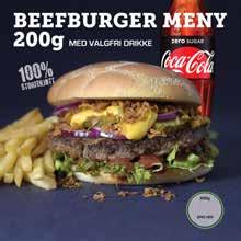Beefburger meny