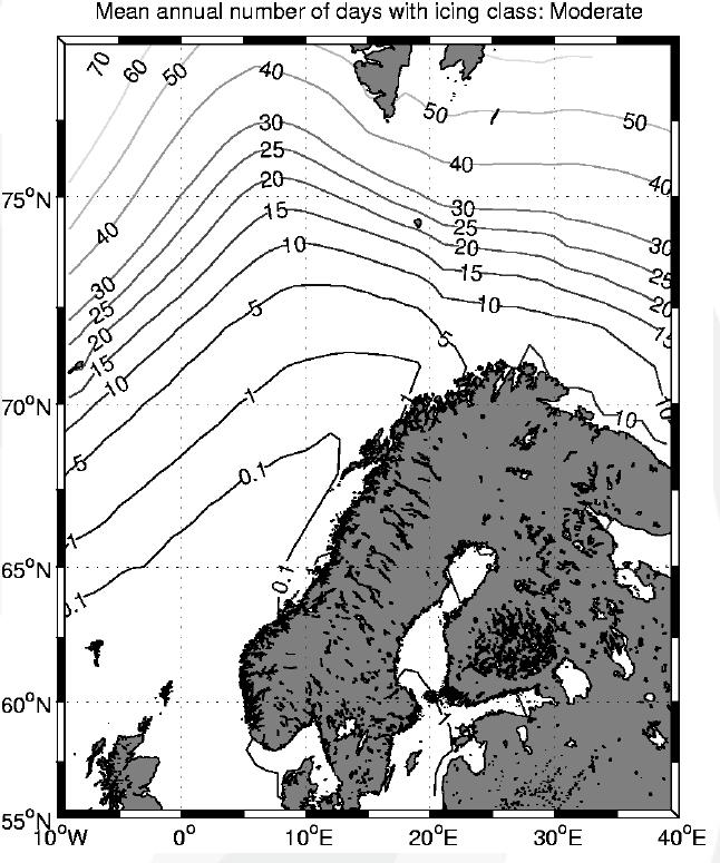 Fastis forventes kun ved operasjoner i fjordene på Svalbard og Grønland.