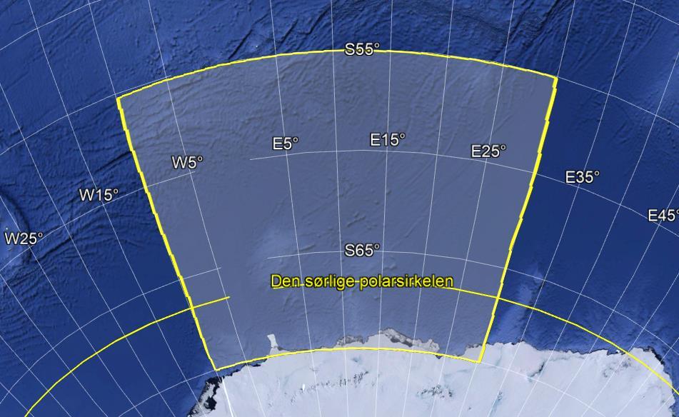 Ref.id.: KS&SMS-3-2.13.8.1-40 Styringsdokument Side 7 av 10 2.3 Sekundært operasjonsområde Dronning Maud Land (DML) Et sekundært operasjonsområde (hvert 3. til 5.