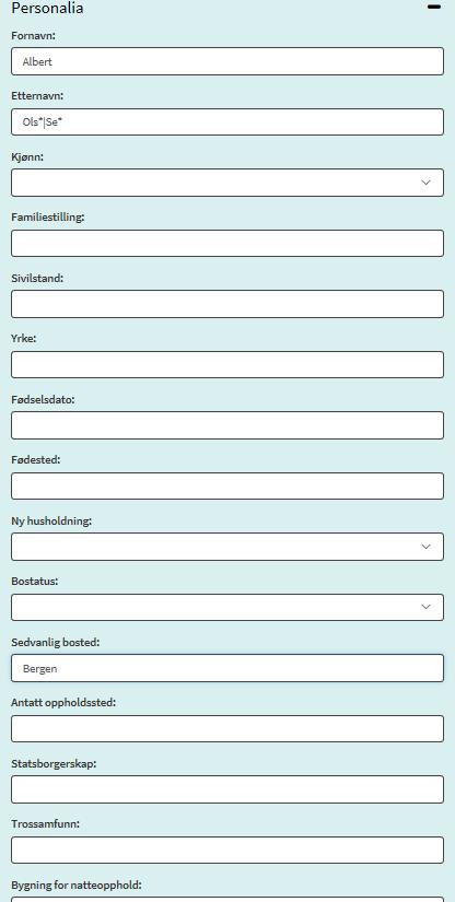 Fornavn: Albert Etternavn: Ols* Se* Albert