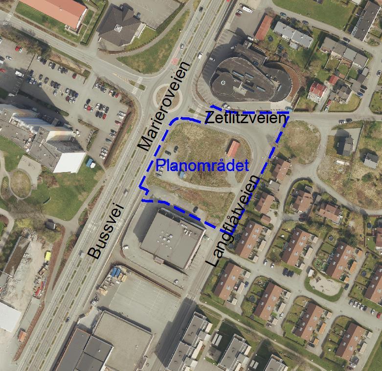 Planinitiativ, detaljregulering av Langflåtveien 1-3, Stavanger Formålet med planen Formålet med planen er å legge til rette for bruk av tomten til kombinerte formål; bolig, kontor og tjenesteyting.