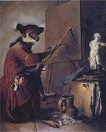 Jean Simon Chardin. The Painting Monkey. 1740.