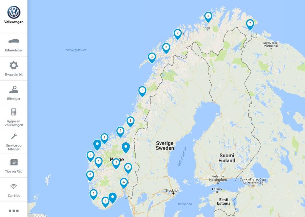 Ledende på ladbare biler 74 forhandlere Alle