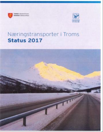 Hovedfunn statusrapport 2017 Transportstrømmene øker Transportstrømmene på vegnettet i Troms øker både på riks- og fylkesvegnettet.