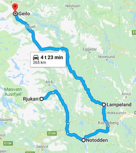 Forskjellen i reisetid er en besparelse på ca. 2 timer ved å kjøre over Imingfjell. Dette er tid beregnet på Google map på tørr sommerveg.