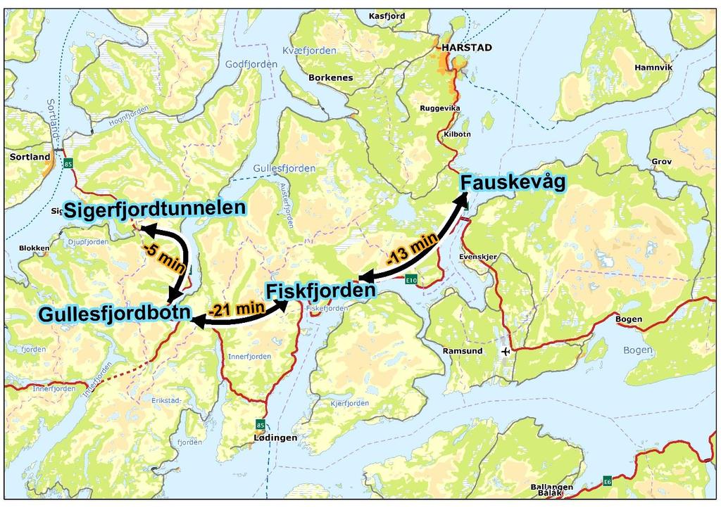 utstrekning plasseres slik at lokalsamfunn ikke blir delt av bomsnittet. I tillegg er det lagt vekt på at plasseringen av bomstasjoner ikke skal føre til stor trafikklekkasje til sidevegnettet.