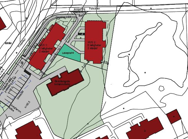 Side 3 1. Innledning Larvik Boligbyggelag, Labo, planlegger oppføring av 2 leilighetsbygg og et frittstående garasjebygg på Futestien 5 i Kvelde.