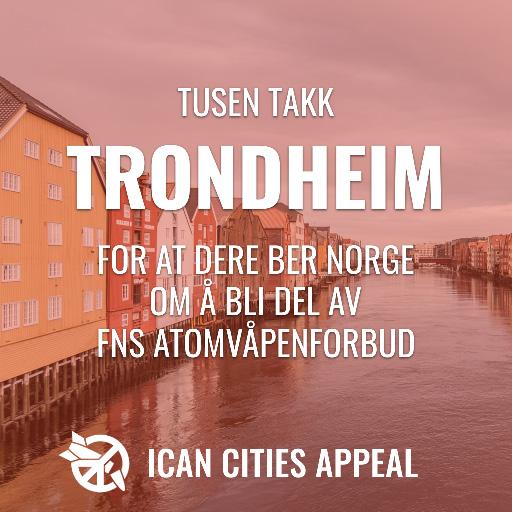 ICAN Cities Appeal ICAN oppfordrer norske byer og kommuner til å delta i en global appell om å støtte FNs atomvåpenforbud. Norge er ett av landene som sier nei til FN-traktaten som forbyr atomvåpen.