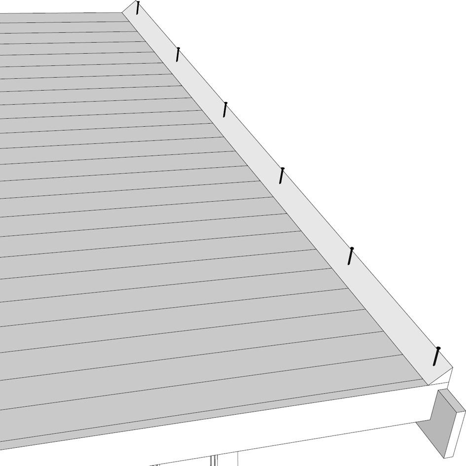 Vi anbefaler spikring med pappspiker 2,1x15 mm cc 60 mm i et sikksakkmønster. Se bildet til høyre.