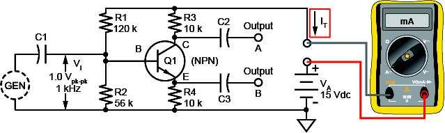 Locate the PHASE SPLITTER circuit block on the TRANSISTOR POWER AMPLIFIERS circuit board, and connect