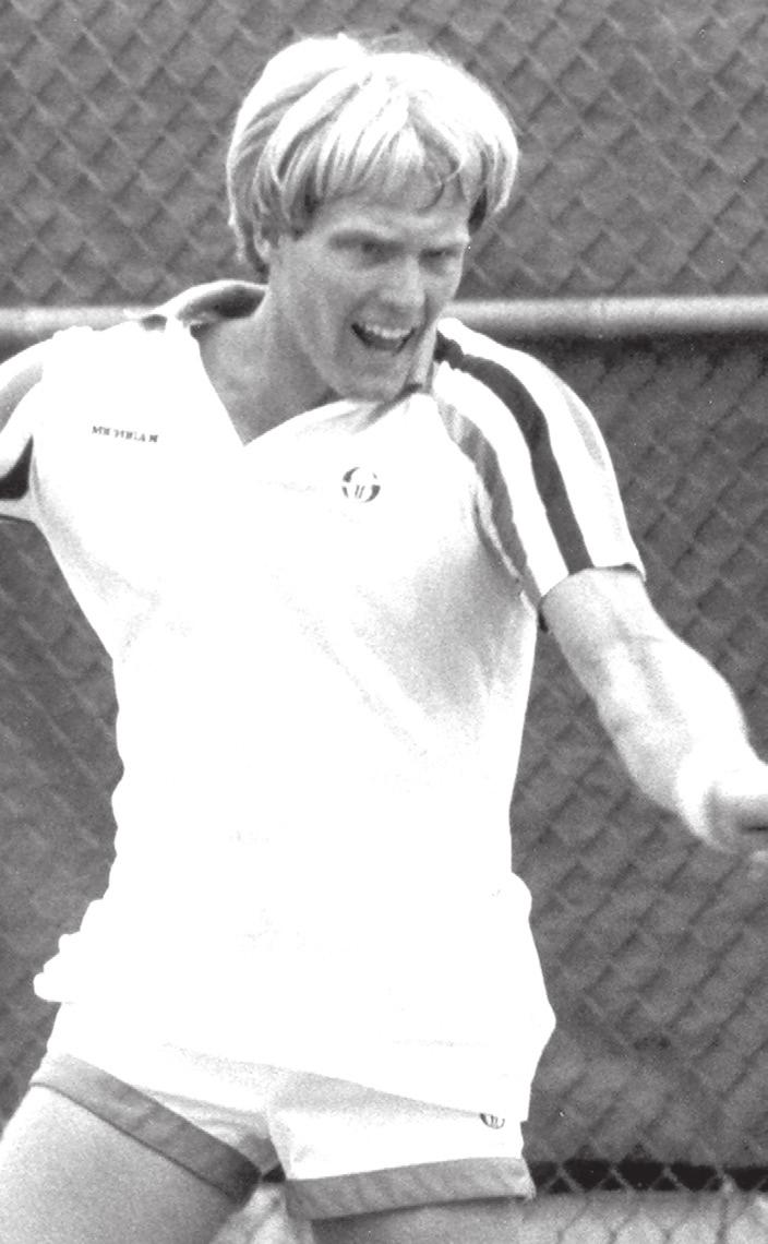 MICHAEL LEACH NCAA SINGLES CHAMPION 1982 A 2007 U-M Hall of Honor inductee, Leach became the first and only unseeded player to