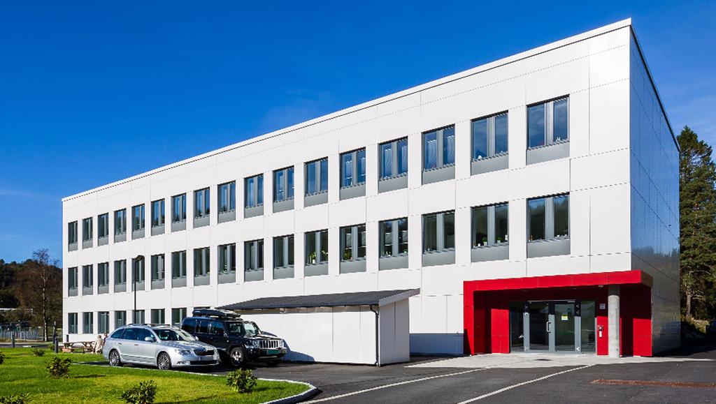 Nullenergibygg Forsvarets logistikkorganisasjons nye administrasjonsbygg Visund ble ferdigstilt i desember 2015.