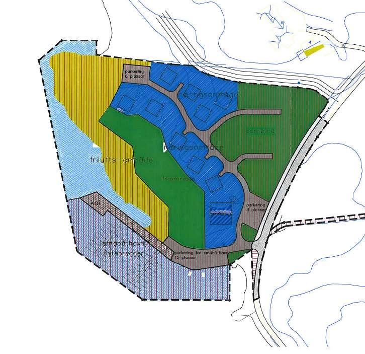 Tilgrensande areal: Mindre endring av detaljregulering for Campingplass, Spona og for Kråko Ny plan overlappar mindre deler av detaljregulering for Fitjar sjø og camping, Spona med planid 200504, og