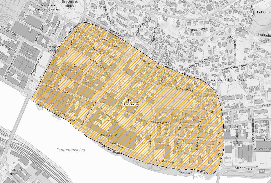 Boligprosjektet Svanegangen på Bragernes i Drammen Geotekniske vurderinger i forbindelse med reguleringsplan multiconsult.