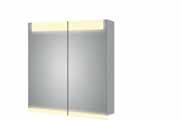 Fakta speil/speilskap Speilskap m/led-lystopp 60 Med stikkontakt og LED-lystopp. B: 60 cm, H: 75 cm, D: 13,5/21 cm.